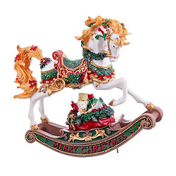 BigBuy Home Décorations de Noël Multicouleur Cheval 22 x 10 x 21 cm