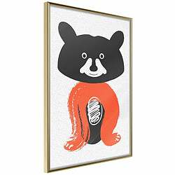 Paris Prix Affiche Murale Encadrée Little Bear 20 x 30 cm Or