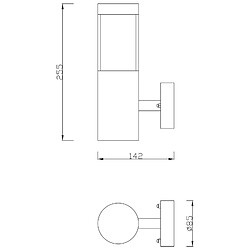 Avis Applique murale à LED GU10 applique murale pour extérieur entrée jardin porches IP44 230V