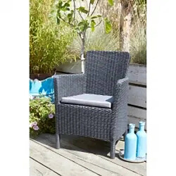 Allibert Chaises à dîner de jardin 2 pcs Trenton Graphite