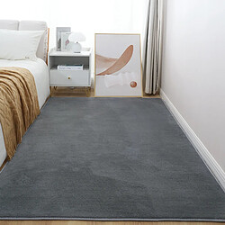 Tapis Moelleux à Poils Courts Gris Foncé 160x200cm