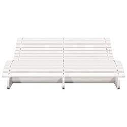 Avis vidaXL Chaise longue blanc 205x110x31,5 cm bois massif de pin