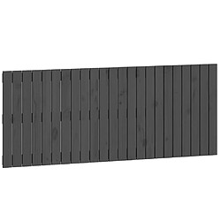 vidaXL Tête de lit murale Gris 147x3x60 cm Bois massif de pin