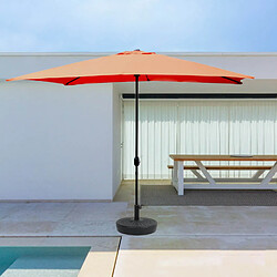 Concept Usine Parasol droit rectangulaire 2,93 x 1,93 m terracotta SPEZIA