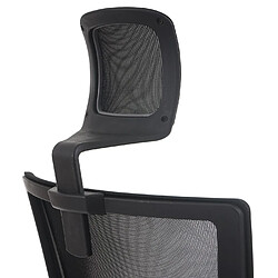 Avis Decoshop26 Fauteuil de bureau ergonomique pivotant inclinable avec appui-tête rembourrage/maille noir 04_0001890