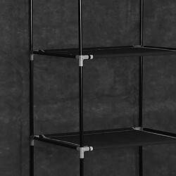 Acheter vidaXL Armoire avec compartiments et barres Noir 150x45x175 cm Tissu