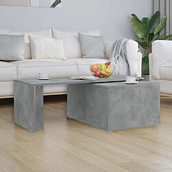 Avis Maison Chic Table basse,Table Console Table d'appoint, Table pour salon Gris béton 150x50x35 cm Aggloméré -MN87052