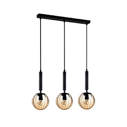 Luminaire Center Suspension Ravena Verre,Acier Noir