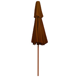 Acheter Helloshop26 Parasol double avec mât en bois terre cuite 270 cm 02_0008444