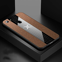 Wewoo Coque Souple Pour OPPO A73 XINLI tissu de couture Antichoc TPU de protection Brown