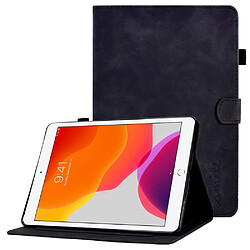 Etui en PU avec support, porte-cartes et porte-stylo pour votre iPad 10.2 (2019)/(2020)/Air 10.5 pouces (2019) - noir