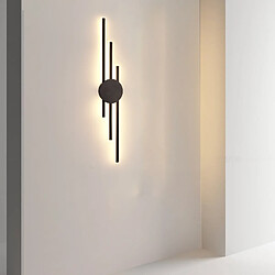 Stoex 60CM Lampe Murale Moderne Blanc Chaud Applique Murale Intérieure En Acrylique Applique Murale Led Noir Pour Chambre À Coucher, Couloir, Salon