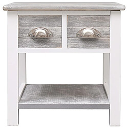 Maison Chic Table d'appoint | Table Basse Gris 40x40x40 cm Bois de Paulownia -GKD93615