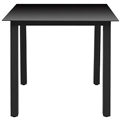 Acheter Salle à manger de jardin 3 pcs,Table et chaise à dîner Noir -MN79097