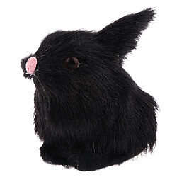 simulation mignonne peluche peluche lapin animaux peluche décoration de la maison noir