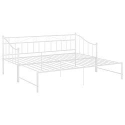 Avis vidaXL Cadre de canapé-lit extensible sans matelas blanc 90x200 cm