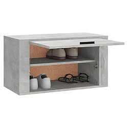 Acheter Maison Chic Armoire à Chaussures murale,Meuble de Rangement à Chaussures Gris béton 70x35x38 cm -MN24878