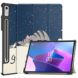 Etui en PU fonction d'éveil/veille automatique avec support et porte-stylo pour votre Lenovo Tab P11 Pro Gen 2 - chat