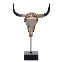 Avis Mendler Crâne de décoration vache HWC-D31, polyresin, trophée avec ornements, taureau avec cornes, 47x30x12cm