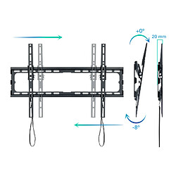 Bematik Support mural inclinable pour écran de 37 à 80 45 Kg VESA jusqu'à 600x400 mm