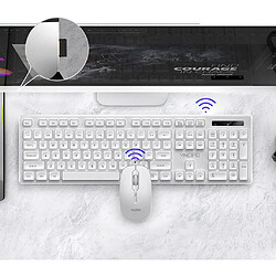 Ensemble De Clavier Et Souris Avec Récepteur USB Pour Ordinateur Portable Blanc