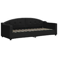 vidaXL Lit de repos sans matelas noir 80x200 cm tissu