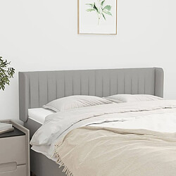 Maison Chic Tête de lit scandinave avec oreilles,meuble de chambre Gris clair 147x16x78/88 cm Tissu -MN87345