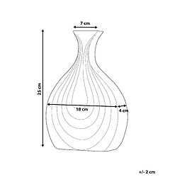 Avis Beliani Vase décoratif THAPSUS Céramique 25 cm Doré