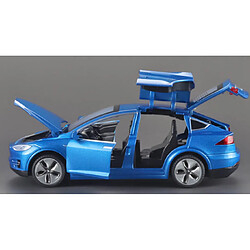 Universal 1/32 Alliage Tesla Modèle X90 Voiture jouet moulée sous pression Simulation Acoustique et Lumière Retour Voiture jouet Collection Cadeaux | Voiture jouet moulée sous pression(Bleu)