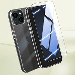 Mayaxess Pack Protection pour iPhone 15 Coque Souple et Verre Trempé 9H Transparent