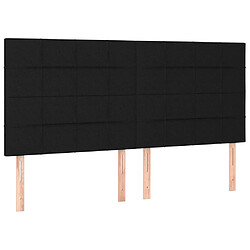 Avis vidaXL Tête de lit à LED Noir 180x5x118/128 cm Tissu