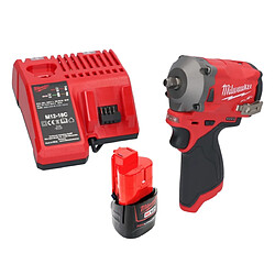 Milwaukee M12 FIW38-201C Clé à choc sans fil 12 V 339 Nm 3/8'' Brushless + 1x batterie 2,0 Ah + chargeur