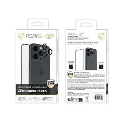 Avis Tiger Pack Protection d'écran et Protège-caméra pour Apple iPhone 15 Recyclés Noir transparent