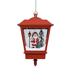 Avis vidaXL Lampe suspendue de Noël lumière LED Père Noël Rouge 27x27x45 cm