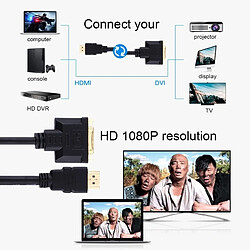 Avis Wewoo 30cm HDMI Mâle à 24 + 1 câble adaptateur femelle DVI