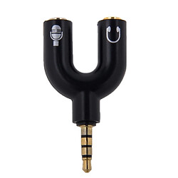 Avis Wewoo Dédoubleur Adaptateur Jack noir 3.5mm Stéréo Mâle à 3.5mm Casque & Mic Femelle Splitter