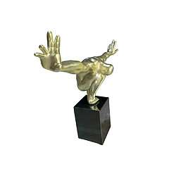 Vente-Unique Grande statue SOLEDAD II en résine - L.73 x H.57 cm - Coloris or pas cher