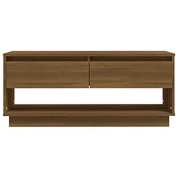 Maison Chic Meuble TV scandinave - Banc TV pour salon Chêne marron 102x41x44 cm Aggloméré -MN75018 pas cher