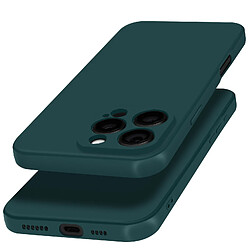 Avizar Coque pour iPhone 16 Pro Max Silicone Finition Mate Soft Touch Vert Foncé