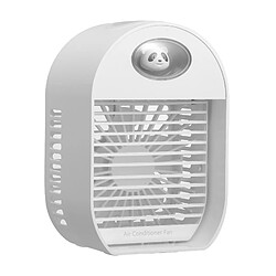 Mini Climatiseur 3 En 1 Ventilateur De Refroidissement Humidificateur Purificateur Veilleuse Blanc