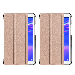 Acheter Wewoo Housse Coque Étui en cuir PU avec dessin coloré et texture horizontale pour Huawei MediaPad M5 Lite 8.0avec support à trois rabats or rose