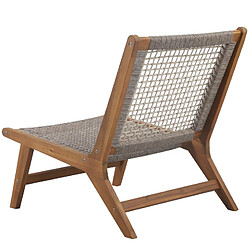 Avis Mes Fauteuil de jardin 81x66x72 cm en acacia et résine tressée - DUTY