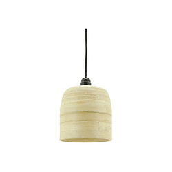 Aubry Gaspard Abat-jour cloche pour suspension en bambou naturel.