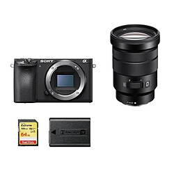 SONY A6500 Black + SEL 18-105MM F4 G OSS + 64GB SD card + NP-FW50 Battery