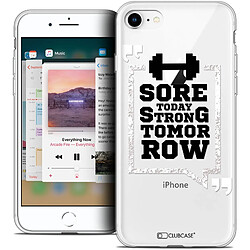 Caseink Coque Housse Etui Apple iPhone 8 (4.7 ) [Crystal Gel HD Collection Quote Design Strong Tomorrow - Souple - Ultra Fin - Imprimé en France]