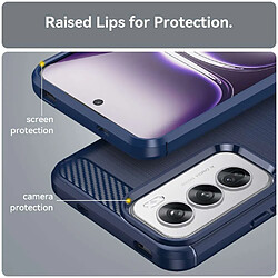 Avis Htdmobiles Coque pour Oppo Reno 12 Pro 5G - housse etui silicone gel carbone + verre trempe - BLEU FONCE