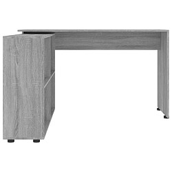 Avis vidaXL Bureau d'angle Sonoma gris Bois d'ingénierie