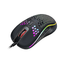 Universal D011 souris de jeu RVB léger 7200dpi coquille en nid d'abeille ergonomique mi