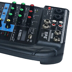 Table De Mixage Audio USB 4 Canaux Console De Mixage Carte Son Petite Table De Mixage Noir pas cher