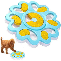 jouet puzzle pour chien,jouet distributeur de friandises pour chiot,jouet lent pour chien,jeux d'entrainement pour chien avec antidérapant,améliorer le QI bol puzzle pour chiot